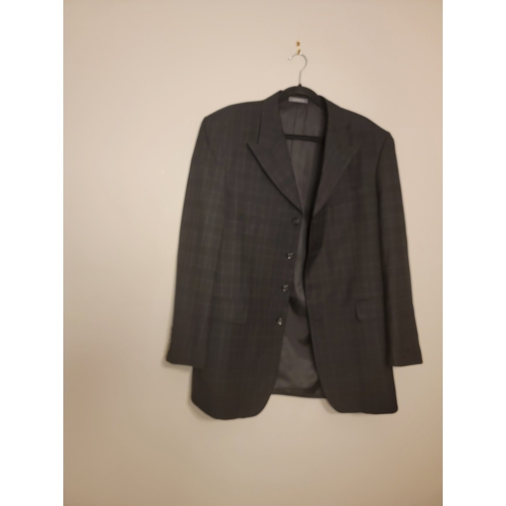 VANETTI Italy Men's 40R Gray Pin Striped Sport Coat Blazer Suit Jacket‎ 4 Button
